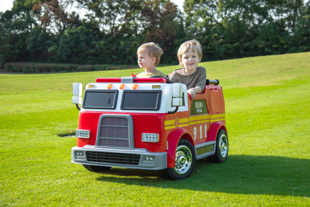 24V Freddo Fire Truck 2-Seater Remote Control  Ride On car