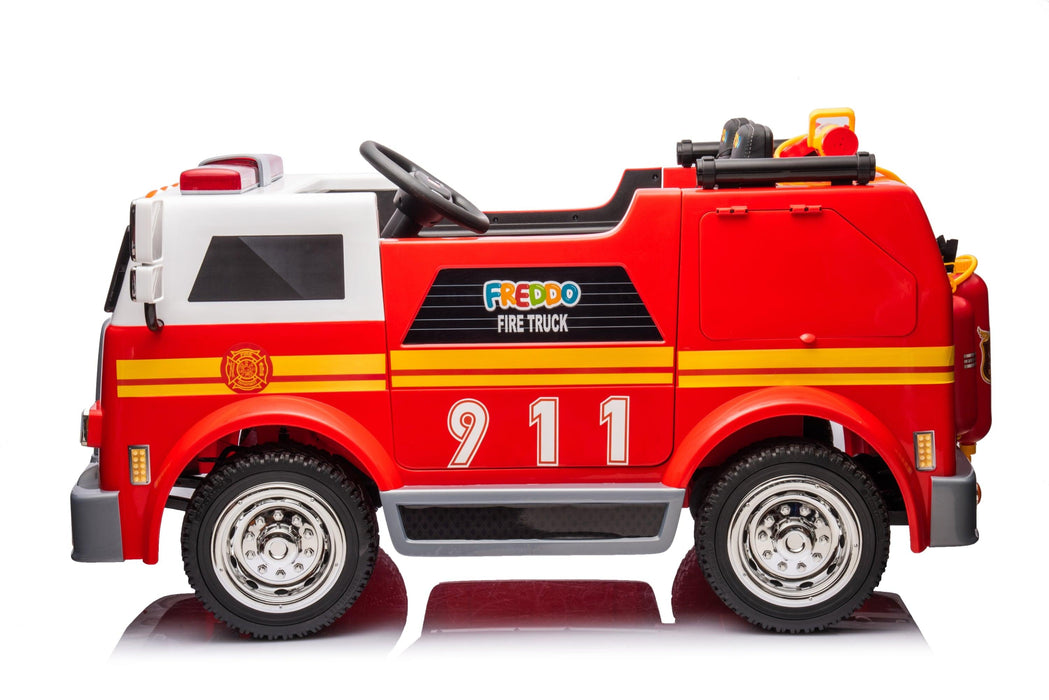 24V Freddo Fire Truck 2-Seater Remote Control  Ride On car