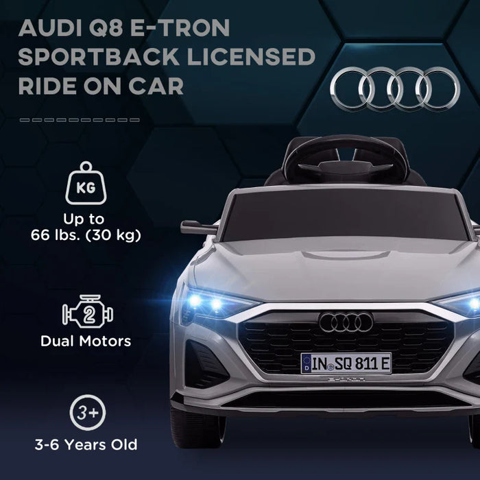 Kids Audi Q8 E - Tron Ride On Car 12 Volt Remote Control 1 - Seat Sportback