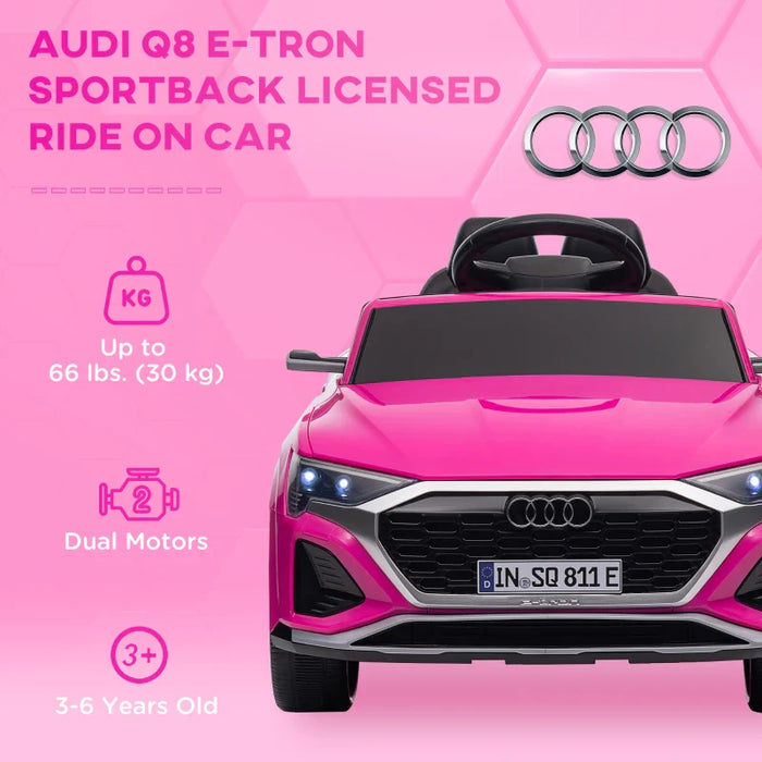 Kids Audi Q8 E - Tron Ride On Car 12 Volt Remote Control 1 - Seat Sportback