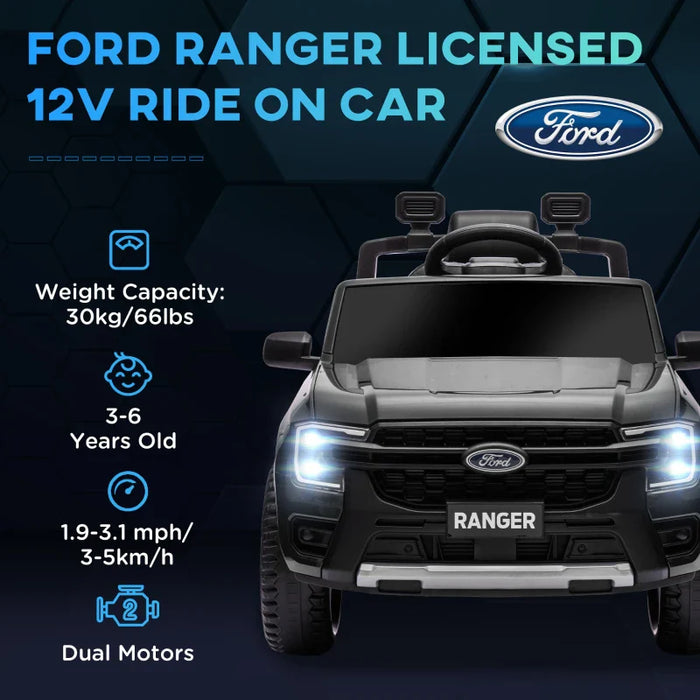 12V Ford Ranger Kids 1 Seat Ride-On Car Remote control