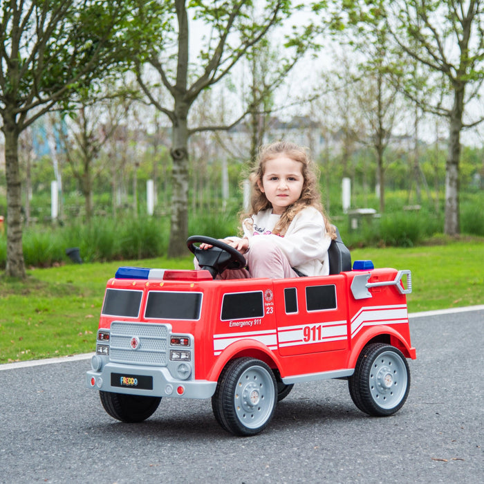 12V Firetruck 1 Seater Freddo Ride On Car