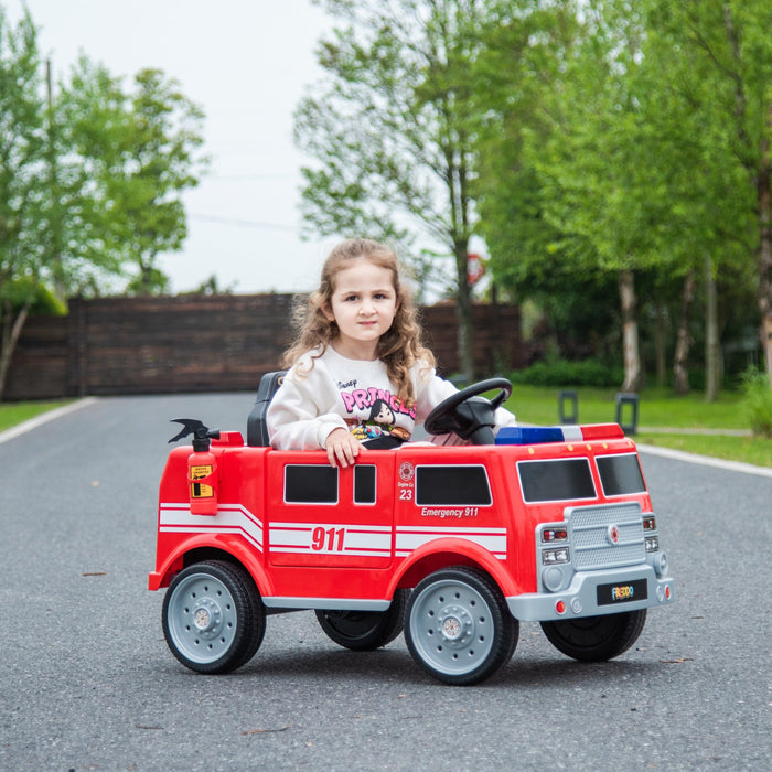 12V Firetruck 1 Seater Freddo Ride On Car