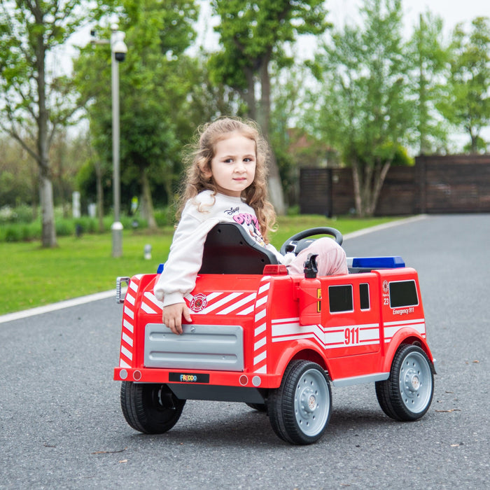 12V Firetruck 1 Seater Freddo Ride On Car