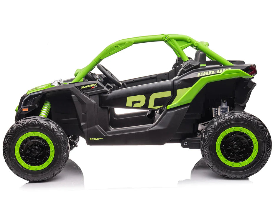 24V Can-Am Maverick 2 motors Powered Ride On Kids Buggy 2 Leather Seats Remote Control EVA Wheels