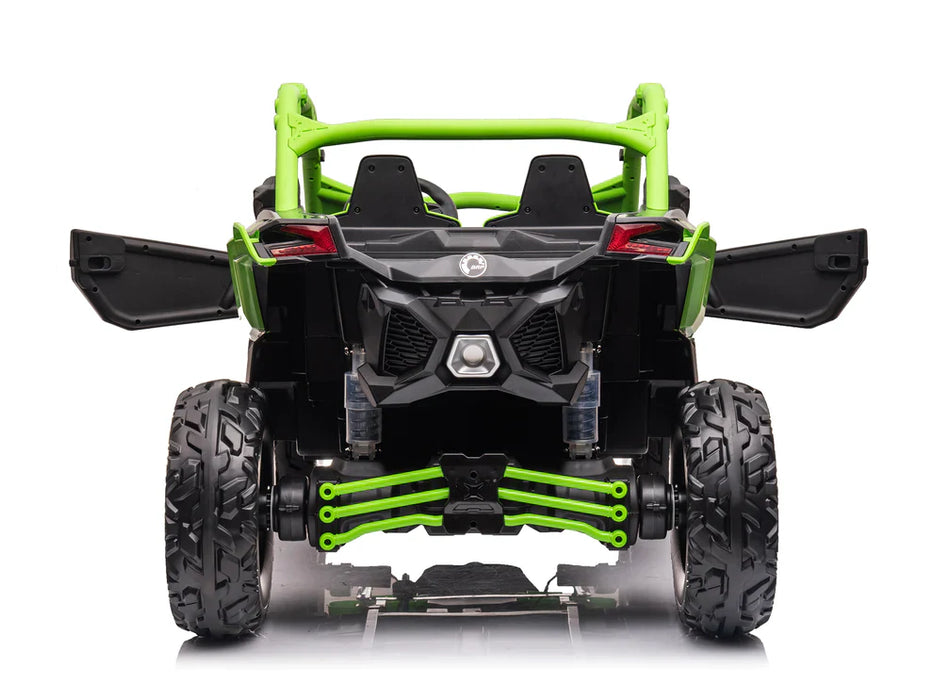 24V Can-Am Maverick 2 motors Powered Ride On Kids Buggy 2 Leather Seats Remote Control EVA Wheels