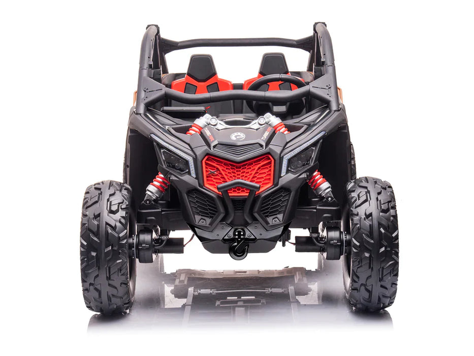 24V Kids Can-Am Maverick 2 motors Powered Kids Buggy 2 Leather Seats Remote Control EVA Wheels