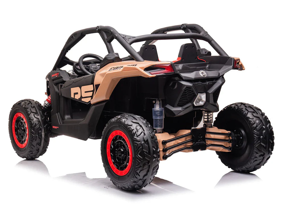 24V Kids Can-Am Maverick 2 motors Powered Kids Buggy 2 Leather Seats Remote Control EVA Wheels