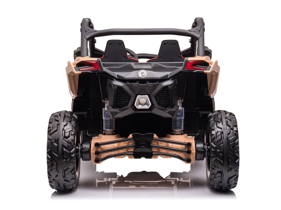 24V Kids Can-Am Maverick 2 motors Powered Kids Buggy 2 Leather Seats Remote Control EVA Wheels