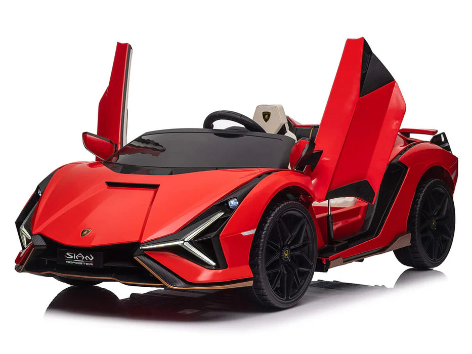 24Volt Lamborghini Sian Ride On Car Rubber Wheels 2 Leather Seat Remote control