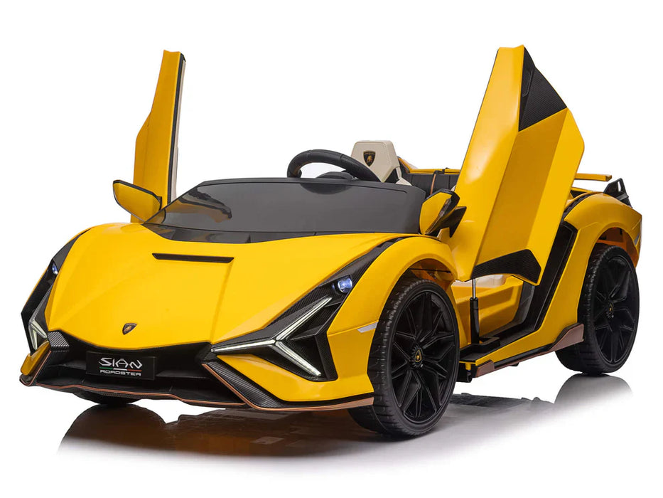 Kids 24V Lamborghini Sian Kids Car 2 Seats Remote Control Mini Moto Toys