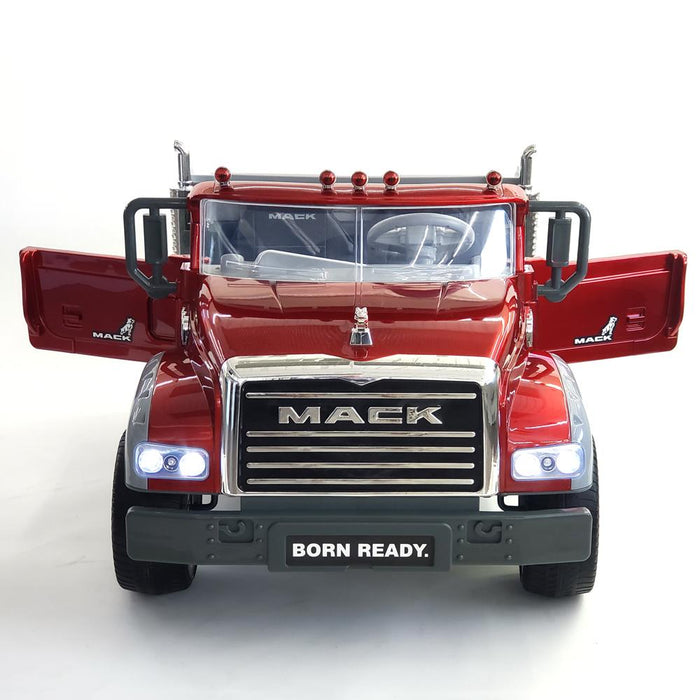 Kids Electric Ride On Mack Truck BJ8822 Red Remote Control Battery Operated 2 Seats Car