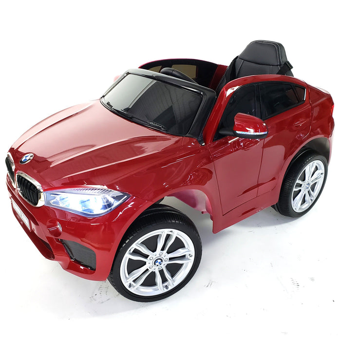 12V BMW X6 Licensed Ride On Car 1 Leather Seat Remote Control Red Color