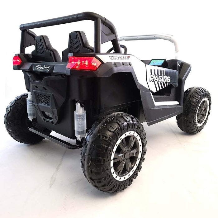 24 Volts 4x4 Electric Powered Buggy UTV A032 XXL 4 Motors 60 Watts Each Rubber Wheels 2 Leather seats
