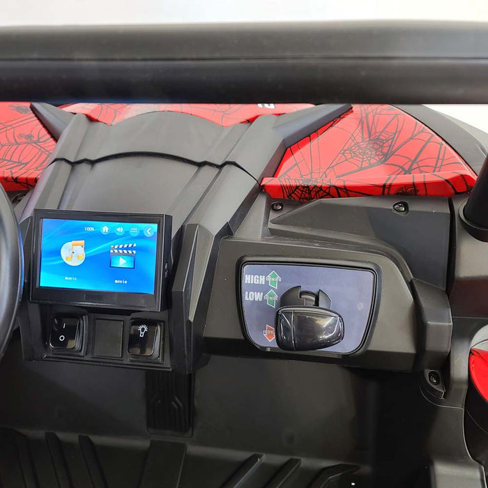 Electric Ride On Car Buggy-XMX613-24V-MP4-spider-red 2 Seats 24 Volt Battery 4 Motors- 60 watts Each MP4 TV Screen