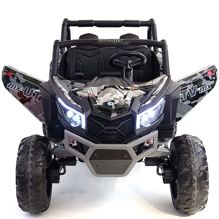 24v 4x4 Powered Electric Ride On Car Buggy-XMX613 MP4 2 Leather Seats EVA Rubber Wheels Remote Control