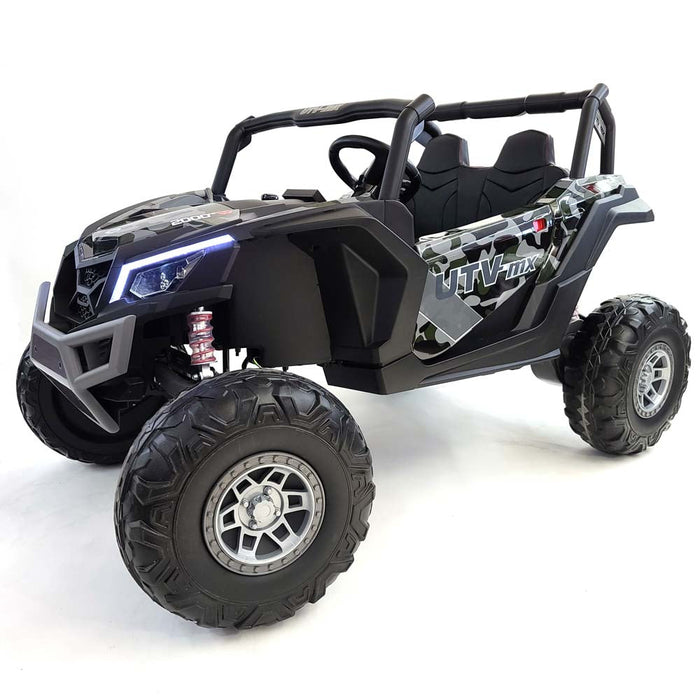 24v 4x4 Powered Electric Ride On Car Buggy-XMX613 MP4 2 Leather Seats EVA Rubber Wheels Remote Control