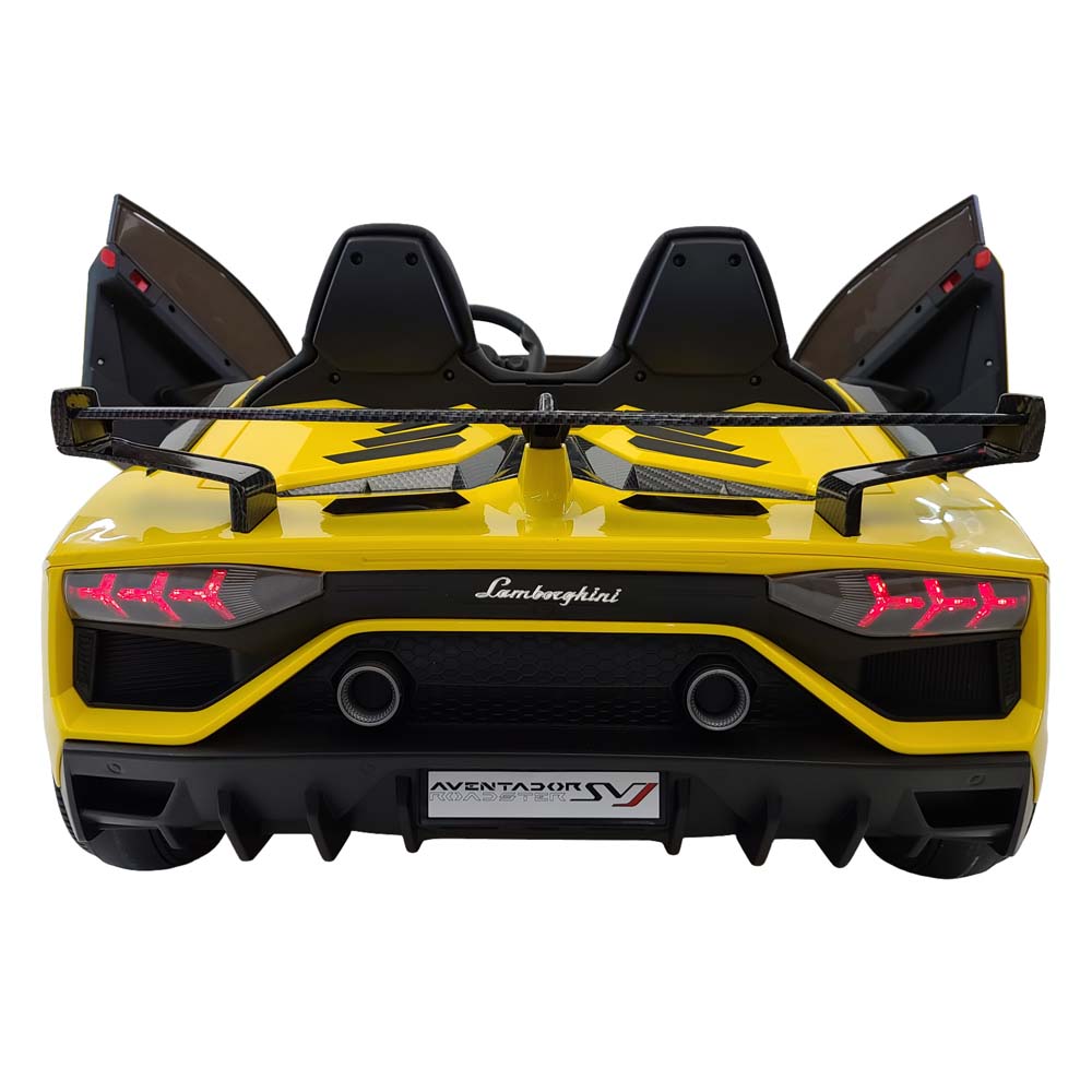 24V Lamborghini SVJ Ride On DRIFT Car with Remote Control - Yellow – Big  Toys Direct