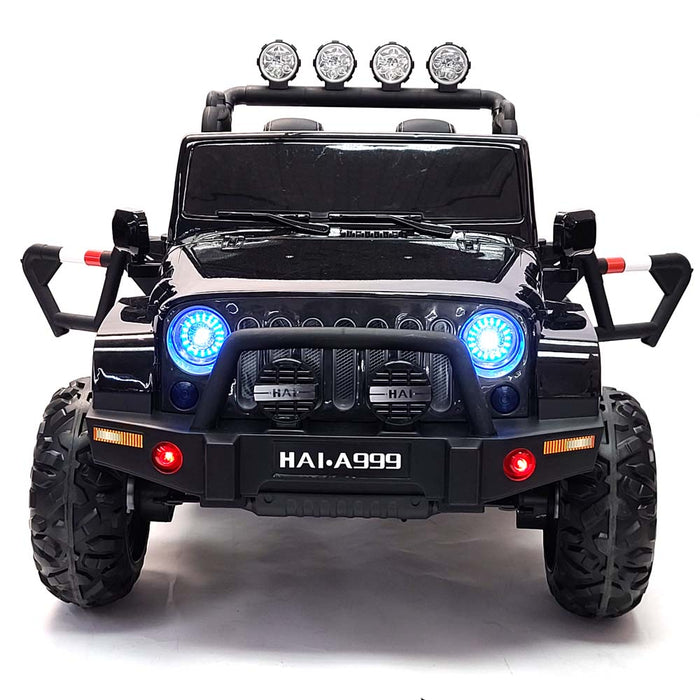 Kids Electric Ride On Car Remote Control A999 Black 3 Speed 4 Motors Remote Control Toddlers Riding Toy