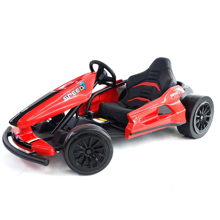 24 Volt Kids Electric Go Kart Ride On DRIFT Function Power Car Red