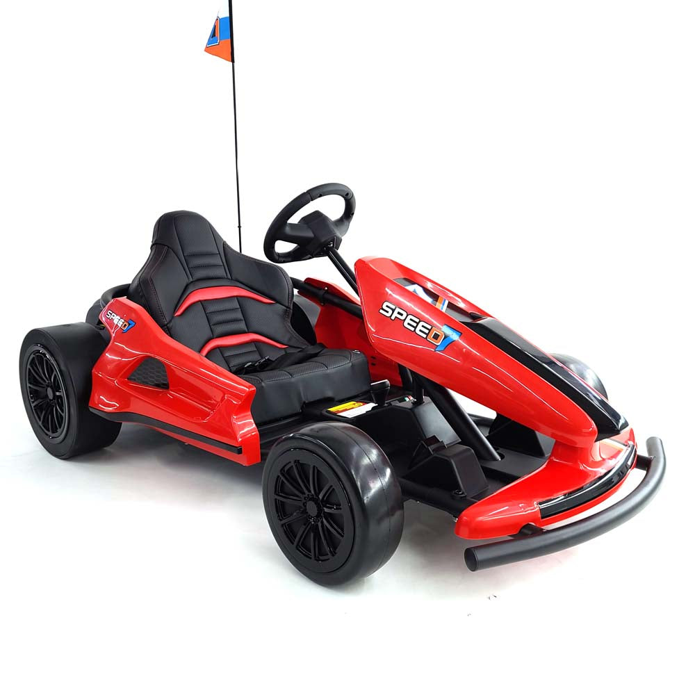 24 Volt Kids Electric Go Kart Ride On DRIFT Function Power Car Red — Mini Moto Toys