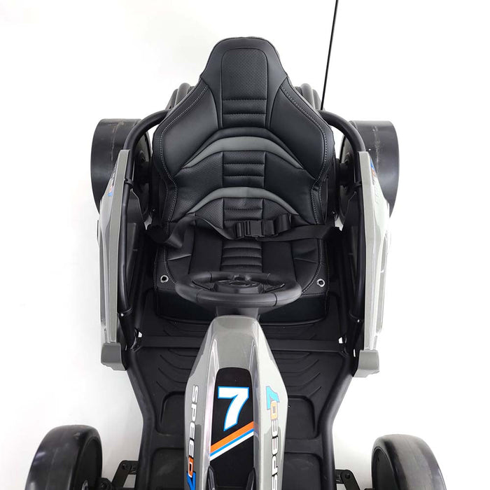 24 Volt Kids Electric Go Kart Ride On DRIFT Function Power Car Grey
