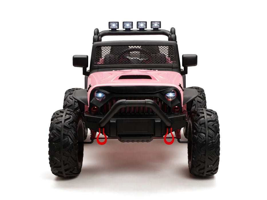 24 volt Battery Operated Ride On Truck Remote Control 1 Leather Seat Pink color