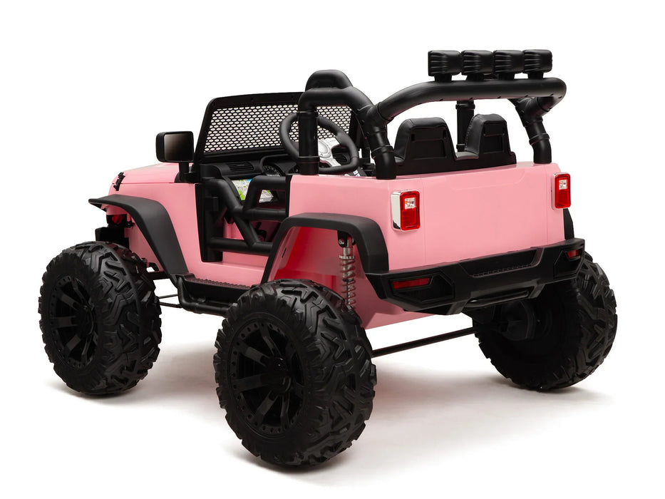 24 volt Battery Operated Ride On Truck Remote Control 1 Leather Seat Pink color