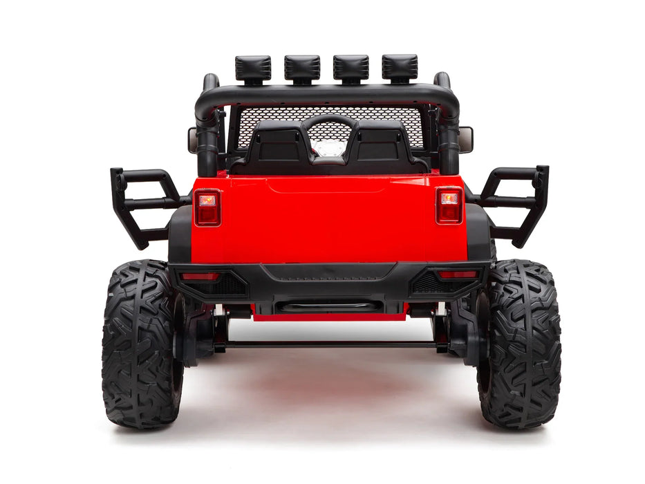 Kids 24V Battery Operated Ride On Truck  Remote Control Leather Seat EVA Tires - Red