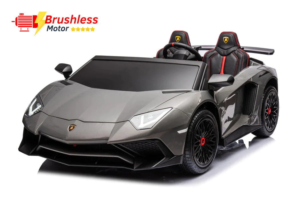 Ride On Lamborghini 24V XXL Brushless Motor Car 2 Leather Seat Tubeless Air Tires