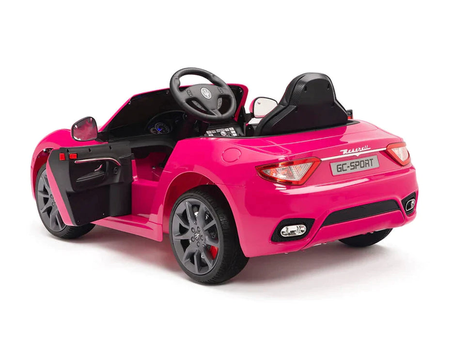 Pink maserati discount ride on car