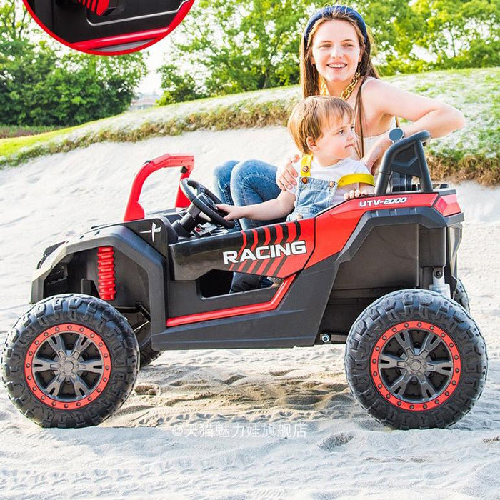 24v 4x4 Powered Ride On XXL Electric Truck EVA Rubber Wheels 2 Leather Seats Remote Control
