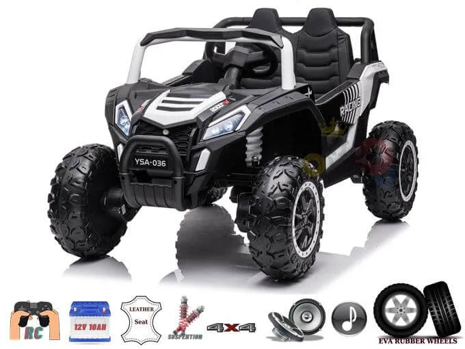 12 Volt 4x4 Kids UTV Ride Ons Powered Buggy 1 Seat EVA Wheels Remote C ...