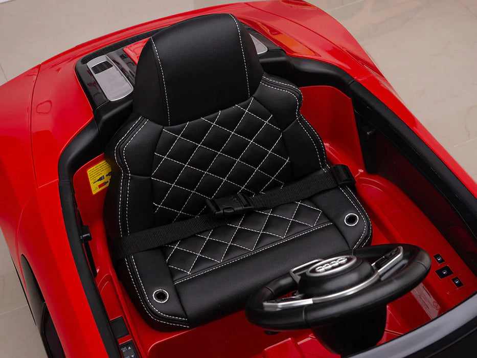 Kids 12 Volts Ride On Audi Spyder Model Remote Control Leather Seat EVA Wheels