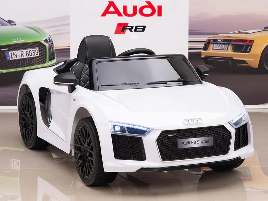 Kids Licensed Audi R8 Spyder Ride On Car Leather Seat Remote Control Children 2 to 4