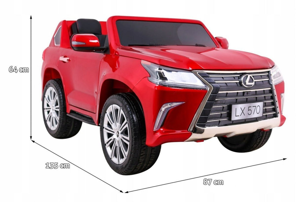 12v 4x4 Kids Electric Licensed Lexus LX 570 2-Leather seats 2.4G remote with Stop button 4 motors EVA Rubber Wheels