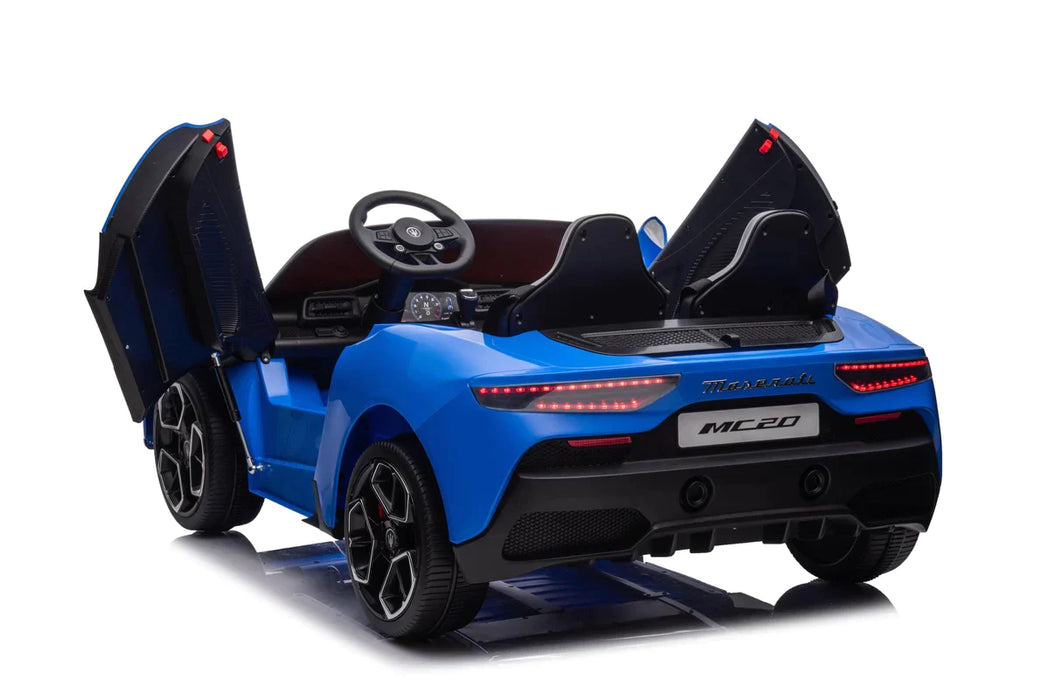 Ride On 24V 4X4 Maserati Powered Car 2 Seats Remote Control EVA Wheels Blue Color