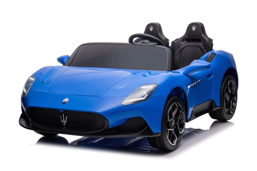 Ride On 24V 4X4 Maserati Powered Car 2 Seats Remote Control EVA Wheels Blue Color