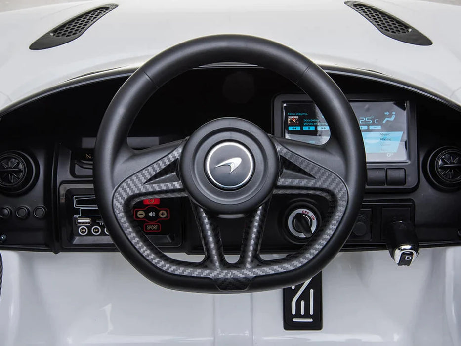 12Volt McLaren 720S 1 Seat Ride On Car 2 Motors EVA Rubber Wheels