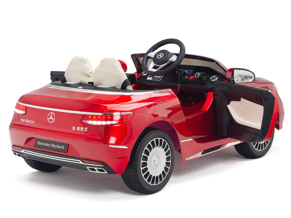 12 volt Ride On Mercedes Maybach Kids Electric Remote Control Car 1 Leather Seat
