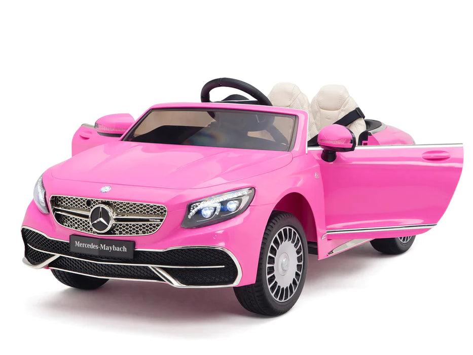 12 Volt Kids Ride On Mercedes Maybach Licensed 1 Leather Sear Powered Ride On Pink Color