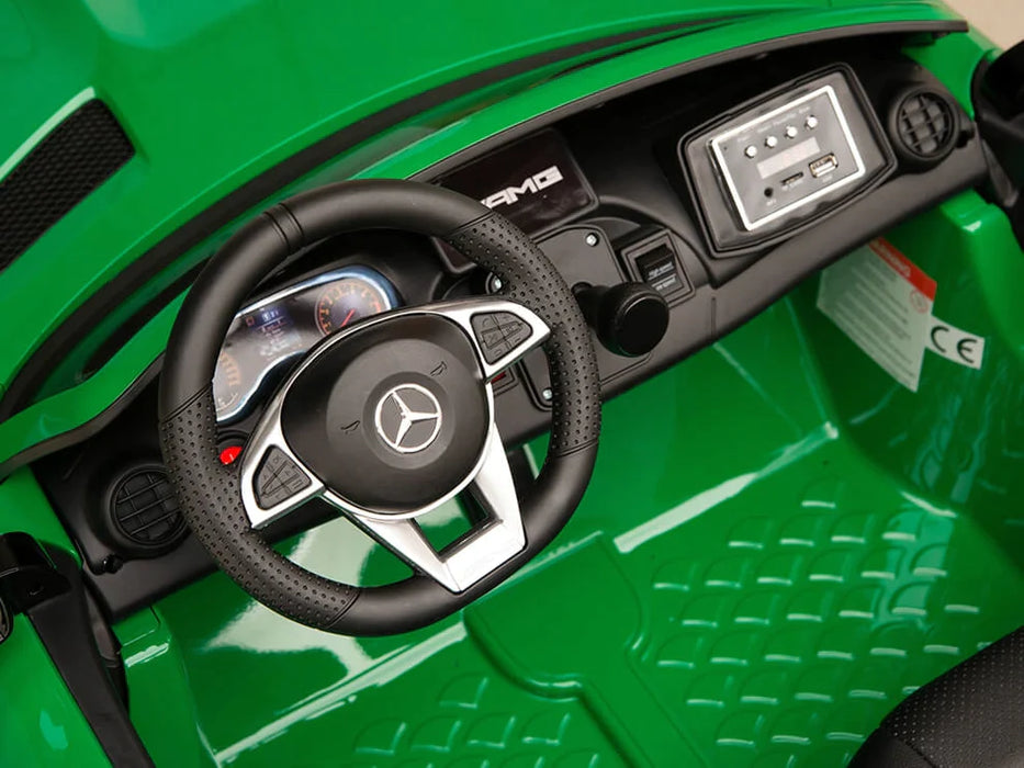 12 volts Kids Mercedes AMG GTR 2 Seat Remote Control EVA Rubber Wheels