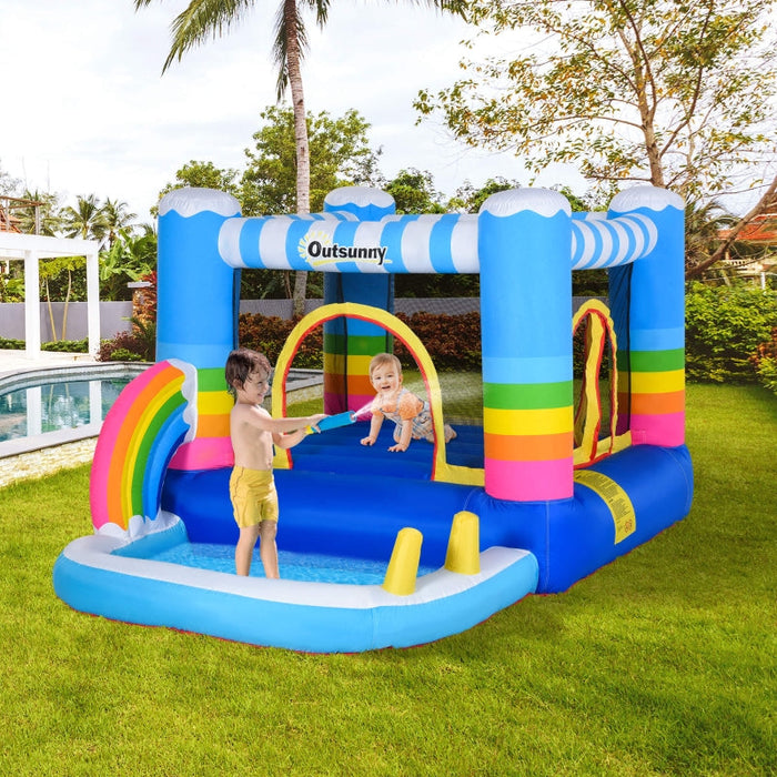 Inflatable Jumping Castle for 3 Kids Age 3 to 7 with Trampoline Storage Bag & Air Blower