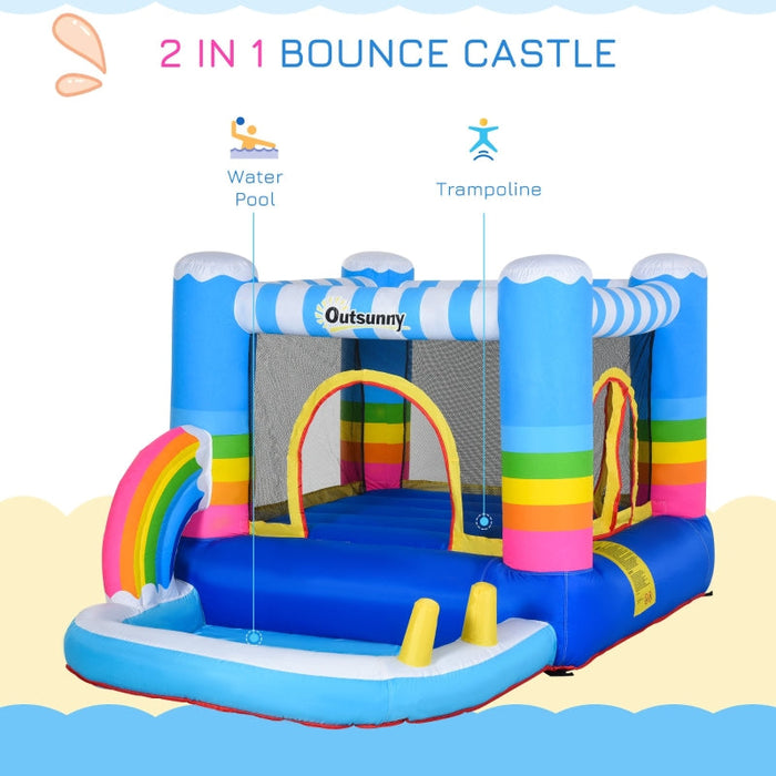 Inflatable Jumping Castle for 3 Kids Age 3 to 7 with Trampoline Storage Bag & Air Blower