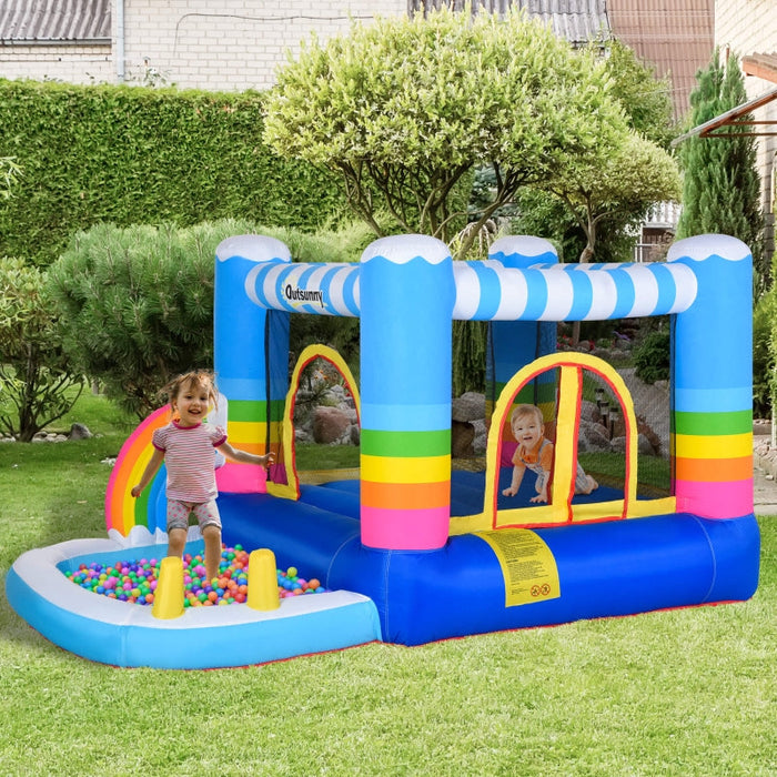 Inflatable Jumping Castle for 3 Kids Age 3 to 7 with Trampoline Storage Bag & Air Blower