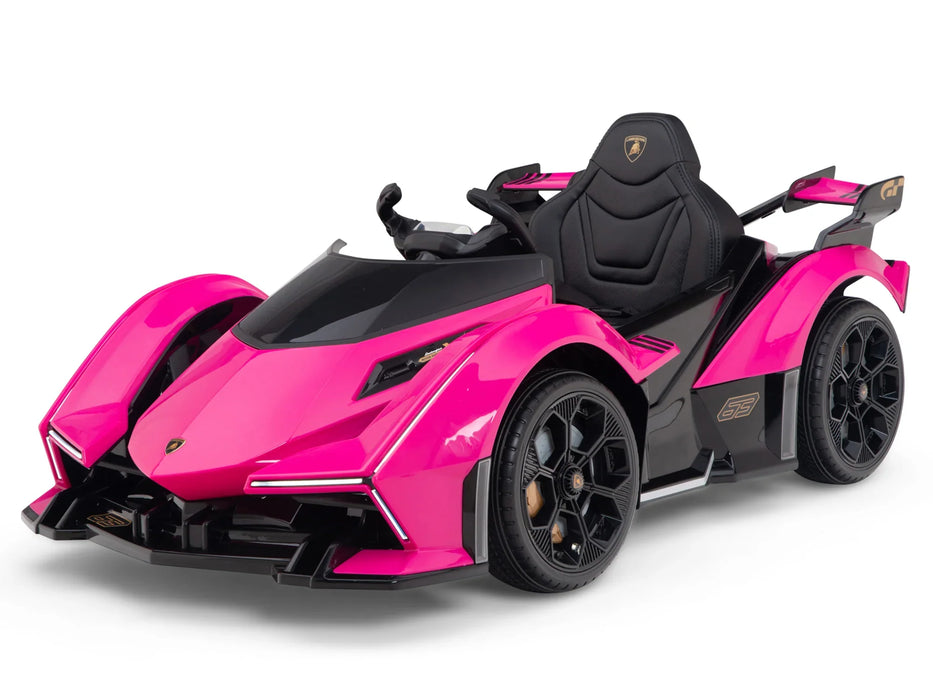 12 Volt Licensed Lamborghini V12 Vision Gran Turismo Remote Control Ride On Car For Kids up to 4 Years old.