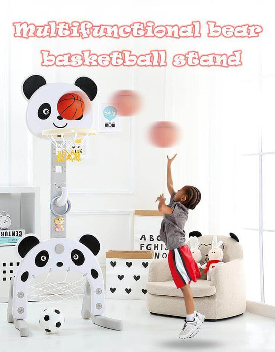 Kids Basketball Outdoor Indoor Adjustable Height Panda