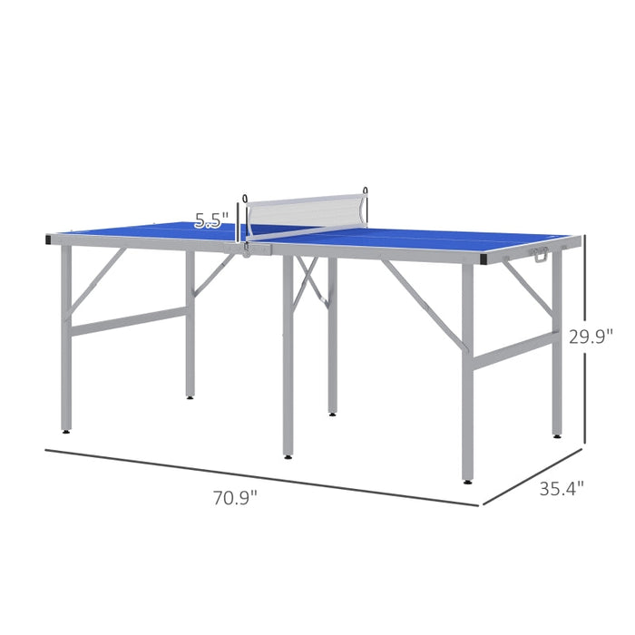 Kids Foldable Table Tennis Ping Pong Table Set Outdoor Indoor