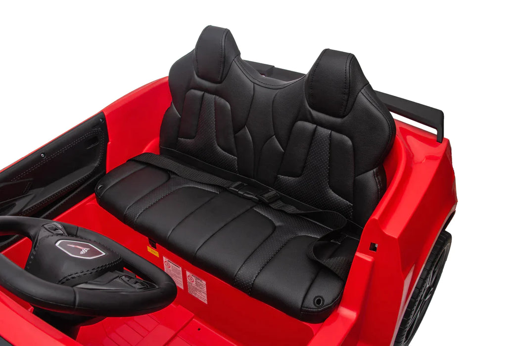 24V Chevrolet Corvette C8 Kids Ride On Car 2 Leather Seat EVA Wheels Remote Control