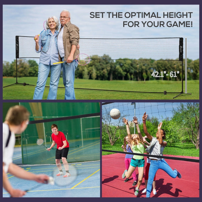 Badminton Pickleball Volleyball Badminton Height Adjustable Game Set